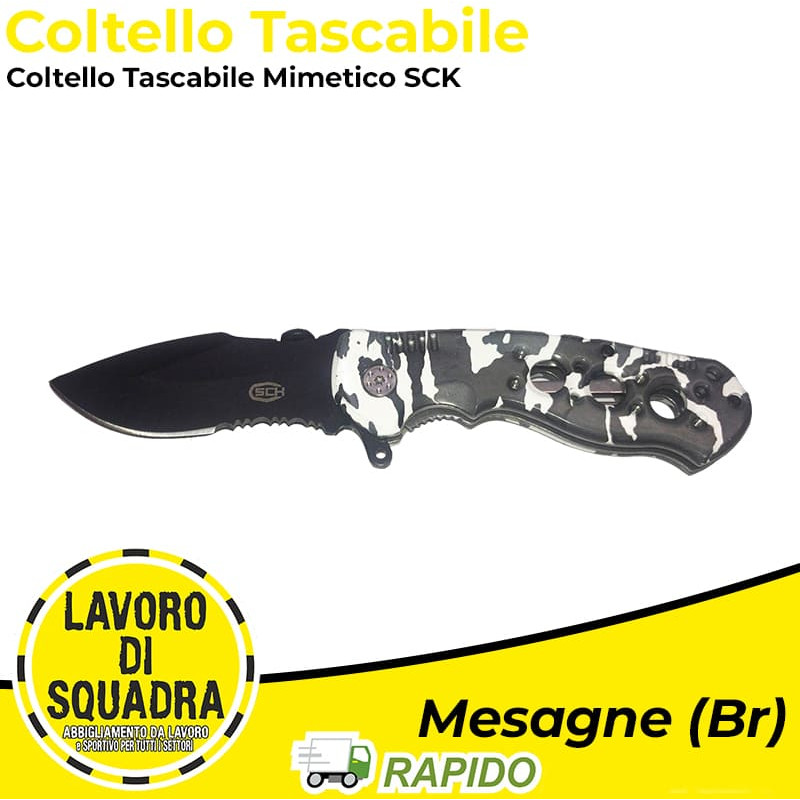 COLTELLO TATTICO RICHIUDIBILE STEEL CLAW KNIVES WHITE CAMO - Steel Claw  Knives
