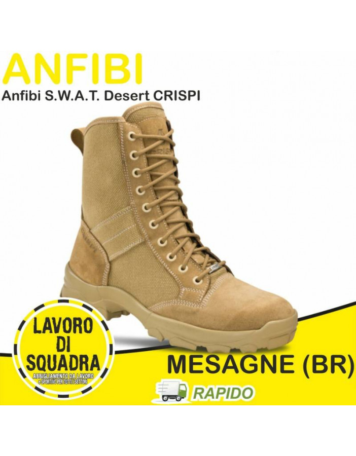 CRISPI SWAT Desert GTX® Anfibi Militari Coyote In GORETEX® Boots