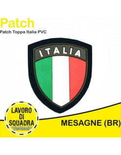 Patch Toppa PVC Scudetto ITALIA Tricolore Gomma Softair Uniforme Militaria Army