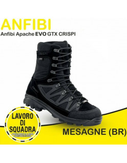 CRISPI Apache GTX® BLACK Anfibi Militari Coyote in GORETEX® Boots Security Vera Pelle